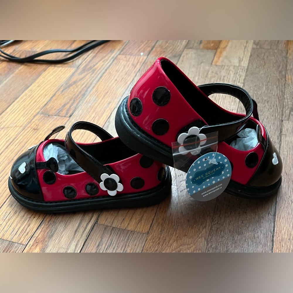 Toddler Wee Squeak Ladybug Squeaky Shoez